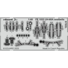 1/48 UH-60A Black Hawk Seatbelts Steel Detail set for ICM kits