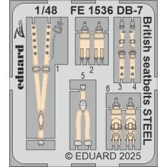 1/48 DB-7 Boston III British Seatbelts Detail set for HK Models kits