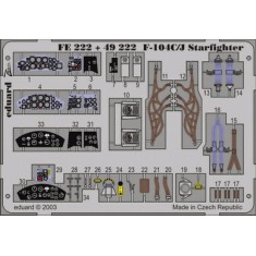1/48 F-104C/J Starfighter Colour Photoetch Detail Set Vol.2 for Hasegawa kit
