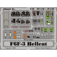 Colour Photoetch for 1/48 Grumman F6F-3 Hellcat for Hasegawa kit