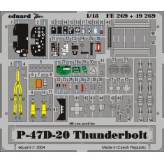 1/48 P-47D-20 Thunderbolt Colour Photoetch Set Vol.2 for Hasegawa kit