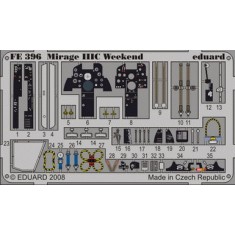 Colour Photoetch for 1/48 Mirage IIIC Weekend for Eduard kit