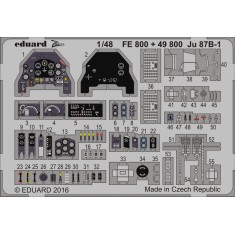 1/48 Junkers Ju 87B-1 Stuka Interior Detail Set for Airfix AX07114 (1 Photo-Etched Sheet)