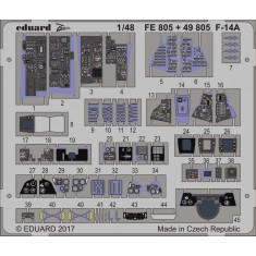 1/48 Grumman F-14A Tomcat Interior Detail Set for Tamiya kit #61114 (1 Photo-Etched Sheet)
