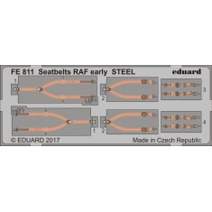 1/48 RAF Early Seatbelts (Steel, 1 Photo-Etched Sheet)