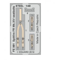 1/48 Supermarine Spitfire FR Mk.XIV Seatbelts Set for Airfix kits