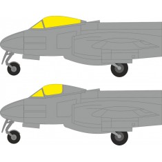 1/32 Gloster Meteor F.8 Canopies Mask for Revell Kit