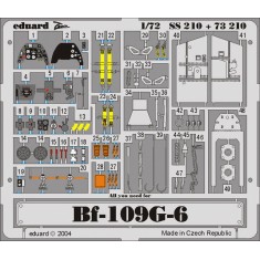 Colour Photoetch for 1/72 Messerschmitt Bf 109G-6 for Hasegawa kit