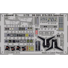 Colour Photoetch for 1/72 F/A-18A Hornet Interior for Academy kit