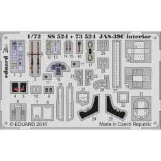 1/72 Saab Jas-39C Gripen Interior Detail-up Set for Revell #04999 kit (1 PE sheet)
