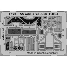 1/72 Grumman F4F-4 Wildcat Interior Detail Set for Airfix kits A02070/A02074/A55214 (1 PE)