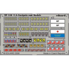 Colour Photoetch for 1/35 WWII US Insignia and Medals 