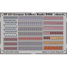 Colour Photoetch for 1/35 WWII German Artillery Ranks