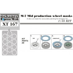 1/35 M-7 Mid Production Wheel Masks for Dragon kit
