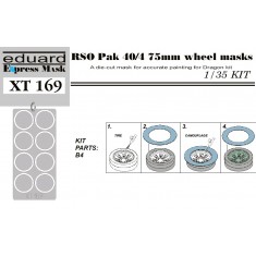 1/35 RSO Pak 40/4 75mm Wheel Mask for Dragon kit