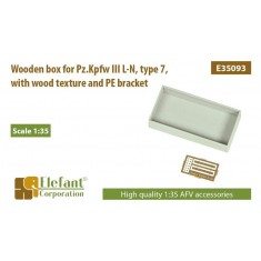 1/35 Wooden Box for PzKpfw III L-N Type 7 w/Wood Texture & PE Bracket