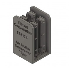 1/35 Tiger I Air Intake Covers (for 4 Vehicles, 2 Variants)