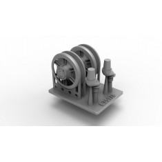 1/35 Panher G Late Idler Wheels (665mm) w/Arms & Casting Number for Takom Kits