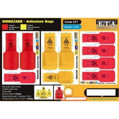 1/35 Biohazard Autoclave Bags (3 sheets)