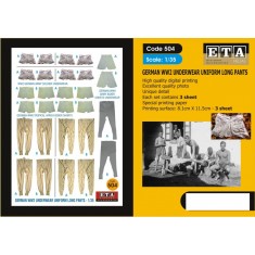 1/35 WWII German Underwear Uniform Long Pants (3 sheets)
