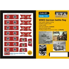 1/72, 1/76 WWII German Battle Flag (2 sheets)
