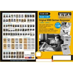 1/48 WWII Original German Newspapers Covers 1935 - 1945 (2 sheets)