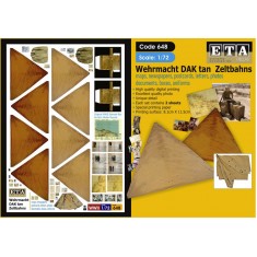 1/72 WWII Wehrmacht DAK Tan Zeltbahns Tent (2 sheets)