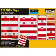 1/35 WWI, WWII, Modern Poland Flags (3 sheets)