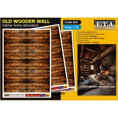 1/35, 1/32 WWII Wild West Old Wooden Wall for All Season (3 sheets)