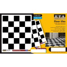 1/16 Floor Tiles Interior Home Decoration with Gloss Lamination (3 sheets)