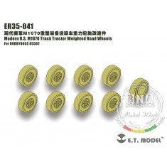 1/35 Modern US M1070 Truck Tractor Weighted Road Wheels for HobbyBoss 85502