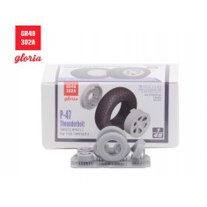 1/48 P-47D Thunderbolt Sagged Wheels Type 1 for Tamiya kits
