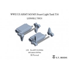 1/35 WWII US Army M3/M5 Stuart Light Tank T16 Workable Track for AFV Club kits