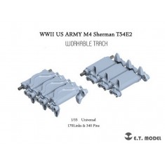 1/35 WWII US Army M4 Sherman T54E2 Workable Track (3D Printed)