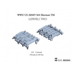 1/35 WWII US Army M4 Sherman T56 Workable Track (3D Printed)