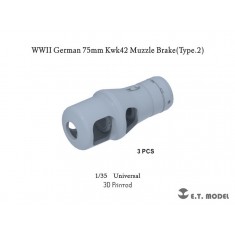 1/35 WWII German 75mm Kwk42 Muzzle Brake (Type.2)
