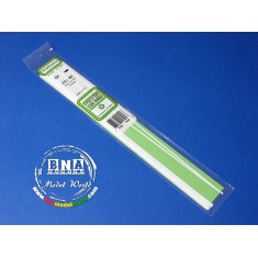 White Styrene Strip 0.25mm x 2.0mm (.01"x.08") 10pcs Length: 35cm (14")