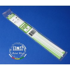 White Styrene Strip 0.25mm x 4.0mm (.01"x.156") 10pcs Length: 35cm (14")