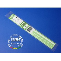 White Styrene Strip 0.38mm x 1.0mm (.015"x.04") 10pcs Length: 35cm (14")