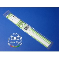 White Styrene Strip 0.38mm x 4.0mm (.015"x.156") 10pcs Length: 35cm (14")