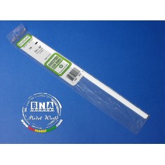 White Styrene Strip 0.38mm x 4.8mm (.015"x.188") 10pcs Length: 35cm (14")