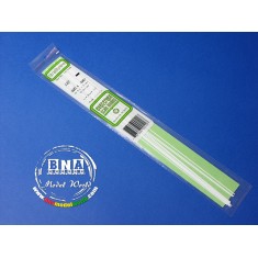 White Styrene Strip 0.5mm x 1.0mm (.02"x.04") 10pcs Length: 35cm (14")