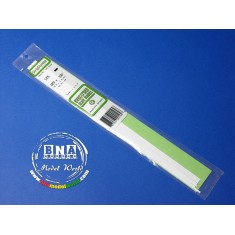 White Styrene Strip 0.5mm x 2.5mm (.02"x.10") 10pcs Length: 35cm (14")
