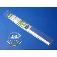 White Styrene Strip 0.5mm x 4.0mm (.02"x.156") 10pcs Length: 35cm (14")