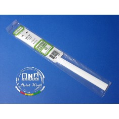 White Styrene Strip 0.5mm x 6.3mm (.02"x.25") 10pcs Length: 35cm (14")