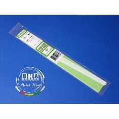 White Styrene Strip 0.75mm x 1.0mm (.03"x.04") 10pcs Length: 35cm (14")