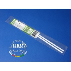 White Styrene Strip 0.75mm x 2.0mm (.03"x.08") 10pcs Length: 35cm (14")