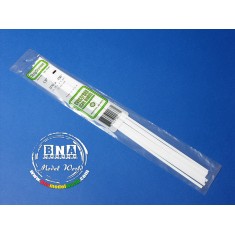 White Styrene Strip 0.75mm x 4.0mm (.03"x.156") 10pcs Length: 35cm (14")