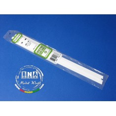 White Styrene Strip 0.75mm x 4.8mm (.03"x.188") 10pcs Length: 35cm (14")