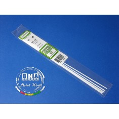 White Styrene Strip 1.0mm x 1.0mm (.04"x.04") 10pcs Length: 35cm (14")